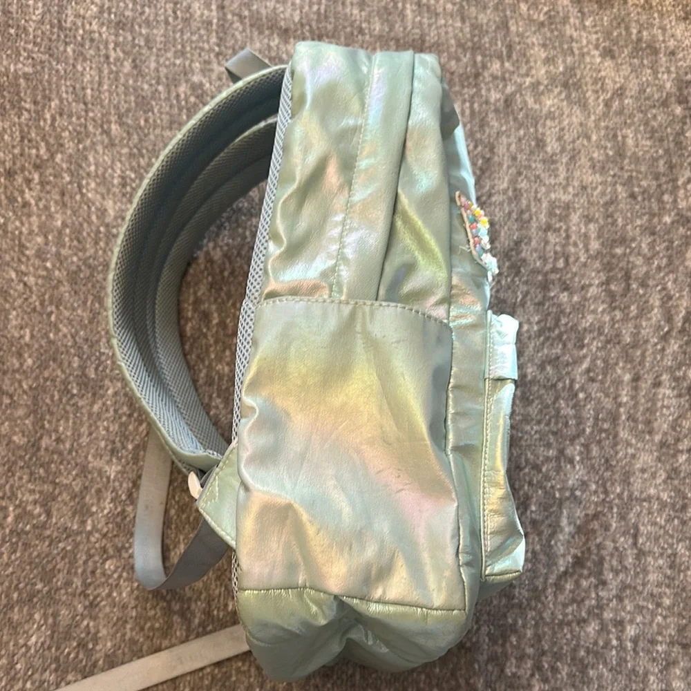 Custom Eleanor blue Iridescent Backpack